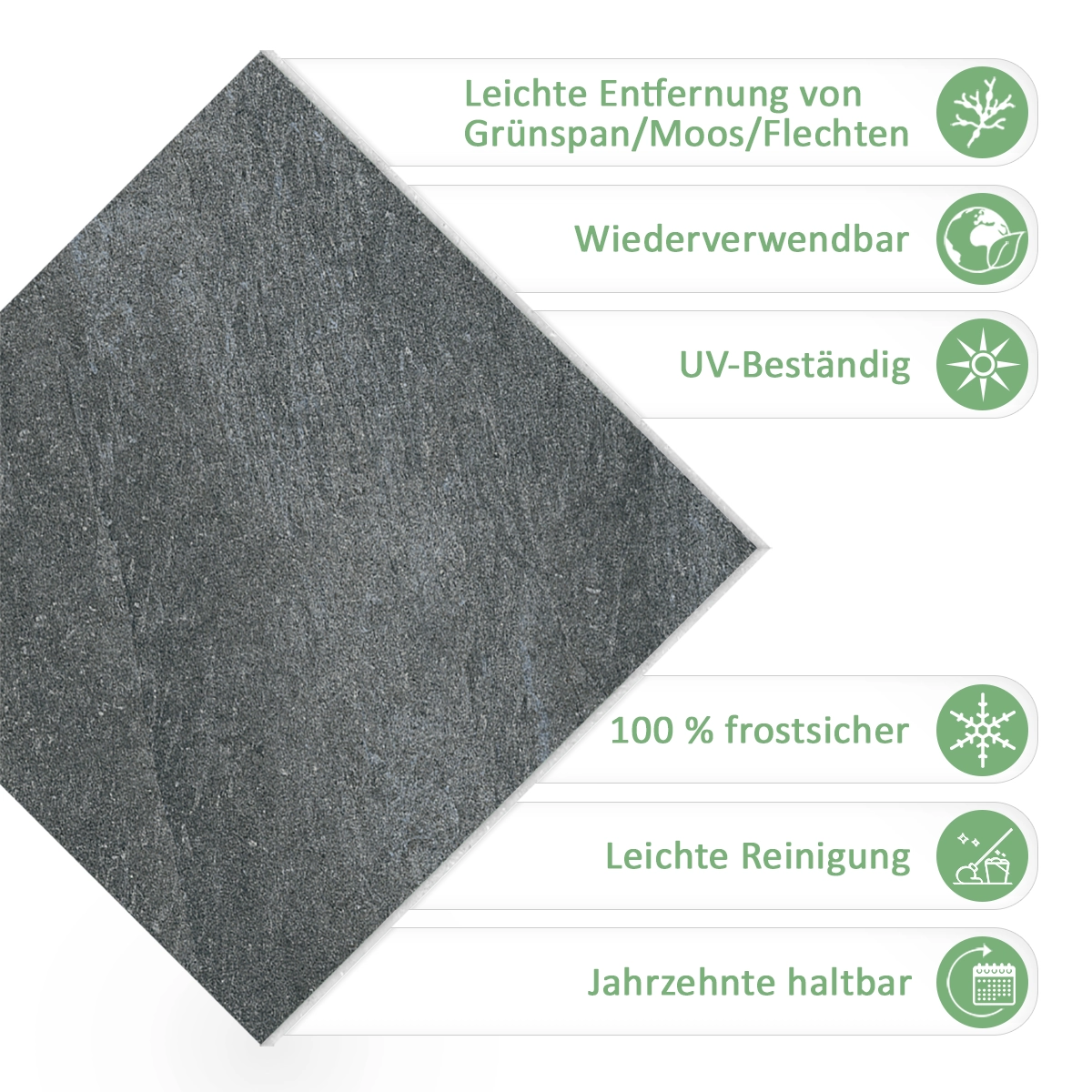 Terrassenplatten Stonehenge Dark Grey 59,3x59,3x2 cm   